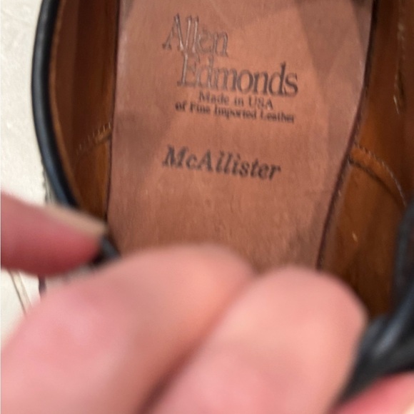 Allen Edmonds McAllister Black Wingtip Brogues Dress Shoes Lace - Picture 4 of 9